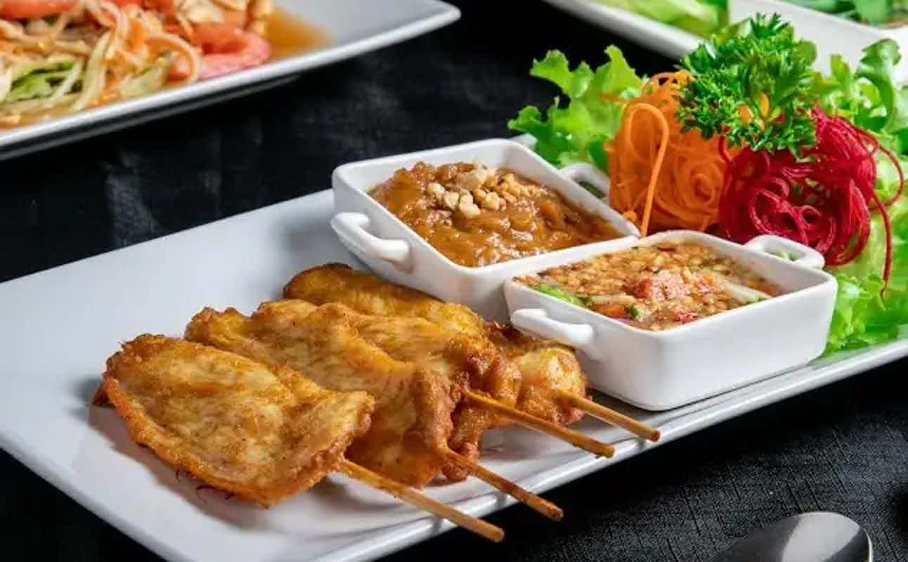 Enjoy Thai, Vegetarian options, Vegan options, Restaurant, Indoor & outdoor seating, Street parking, Highchairs available, Wheelchair accessible, Free wifi, Table service, $$$ and Groups cuisine at Tasty Thai Robina in Robina, Gold Coast