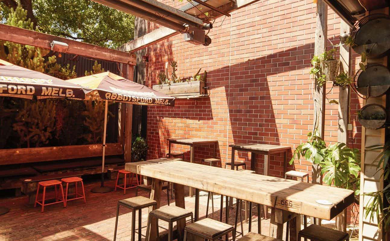 Enjoy Pub Food, Vegetarian options, Vegan options, Gluten Free options, Restaurant, Late night, $$$$ and Groups cuisine at The Rochester Hotel in Fitzroy, Melbourne